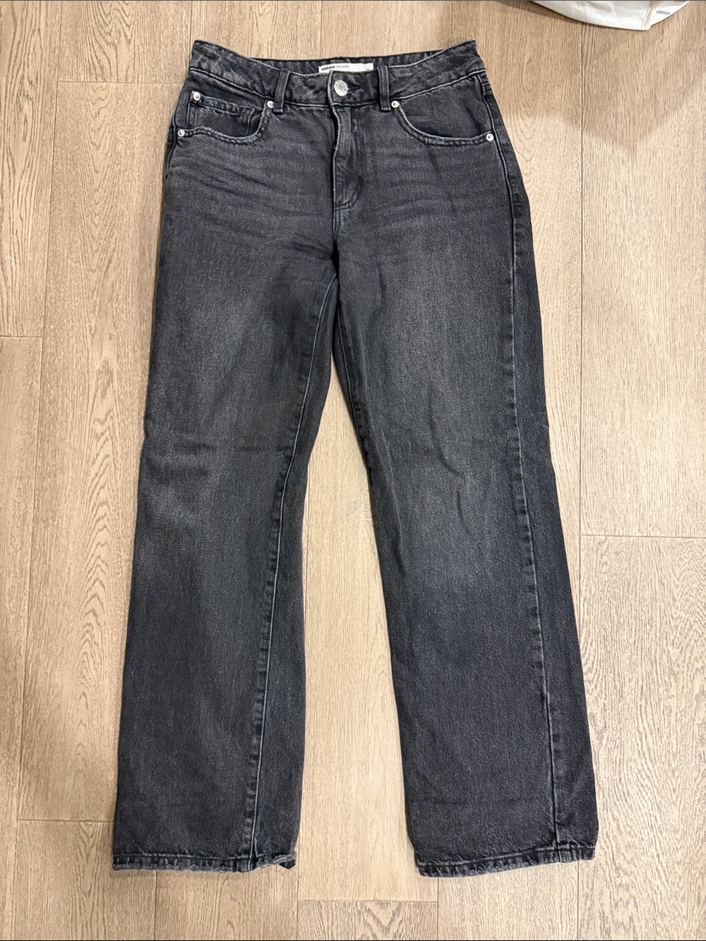 Garage Women's Straight-Leg Charcoal Black Jeans